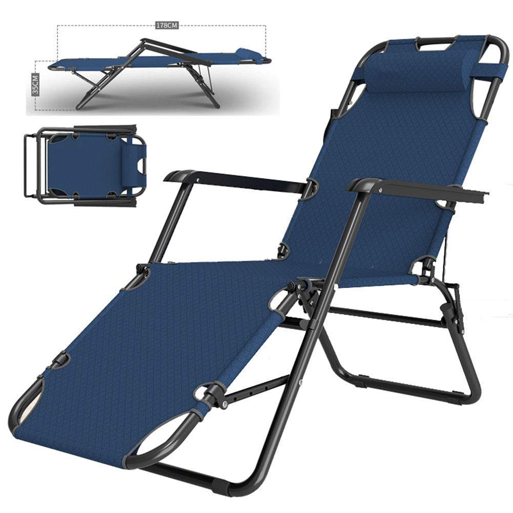 Chaise longue pliable pour éliminer le mal de dos, lot de 2 transats réglables confortables