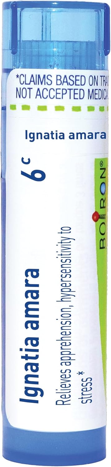 Boiron Ignatia Amara 200ck Homeopathic Medicine for Apprehension, Hypersensitivity to Stress - Pack of 3 (240 Pellets)