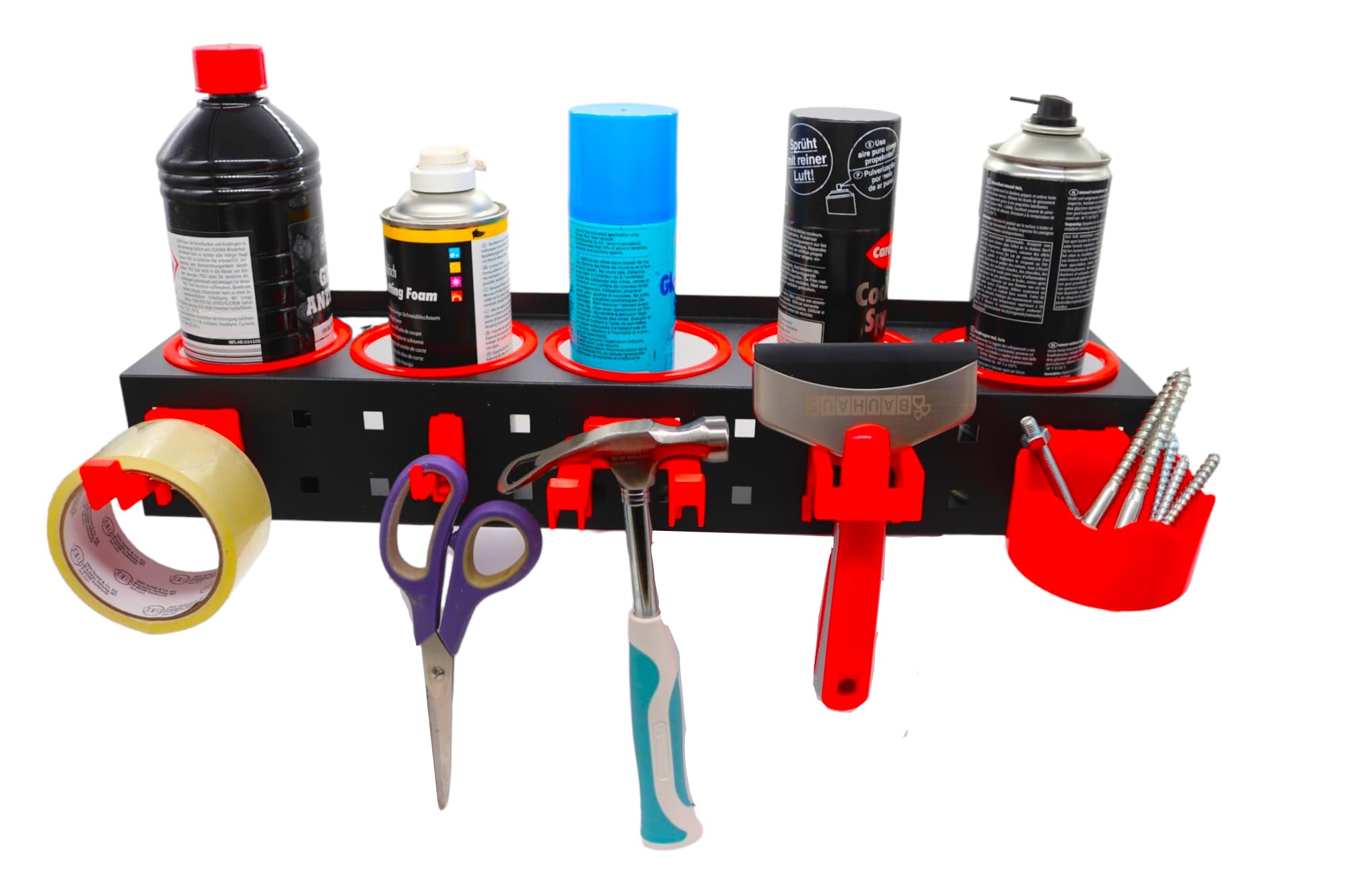 Dosenhalter für Sprühflaschen und Werkzeug - Sprühflaschenhalter Spraydosenhalter Werkstatt Halterung für Spraydosen sprühdosen Regal, Spray Bottle Storage Rack (2 Stück)