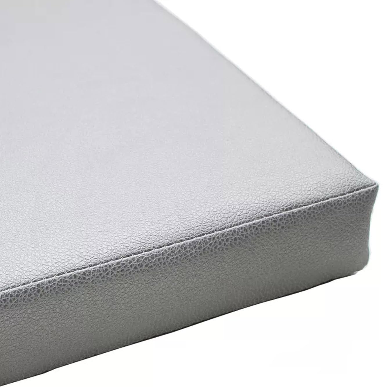 Wodoodporna poduszka na krzesło na zewnątrz, 40/45 cm, antypoślizgowa poduszka do siedzenia ze skóry PU, idealna do jadalni, na taras, do domu i biura, 45 x 45 x 5 cm, szara
