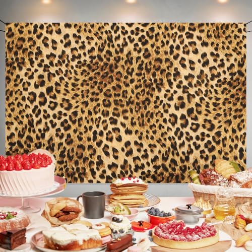 Fondo con estampado de leopardo 70.8 x 47.2 pulgadas miniatura 3
