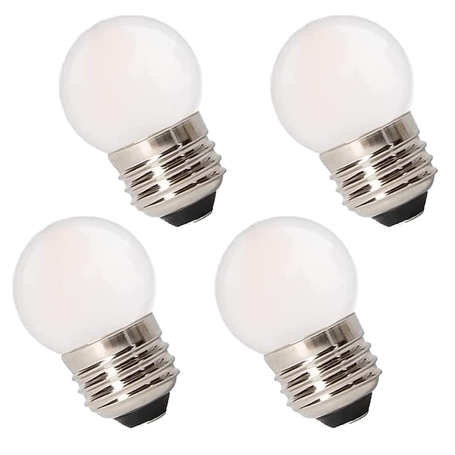 MMBGJKG G40 1.5W Globe LED Light Bulbs, Soft White 2700K, CRI95 Dimmable 450lm, E26 Base G25 LED Vanity Light Bulb, Milky Glass Finishing, Perfect for Vanity Makeup Mirror, Droplight, Floor lamp (6)