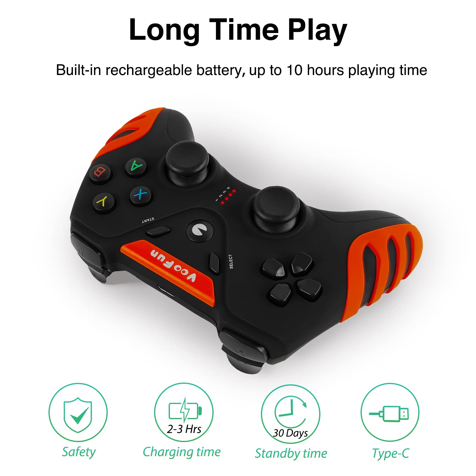 VooFun Controller PC, 2,4G Wireless Controller PS3 Joystick PC con Hall Joysticks, Doppia Vibrazione, Gaming Gamepad per PS3, Windows 7/8/10/11, Steam, Laptop, Raspberry Pi, Android TV, TV Box