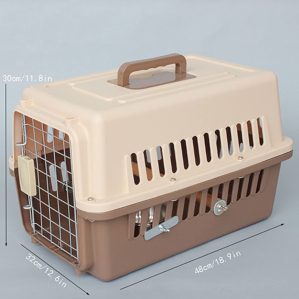 Gabbia Voliera Scatola per Pappagallo per Animali Domestici, Valigia Portatile per Birdcage per Piccolo Pappagallo, canarino o Altro Piccolo Box di Volo Animale Bird Cage (Color : Brown)