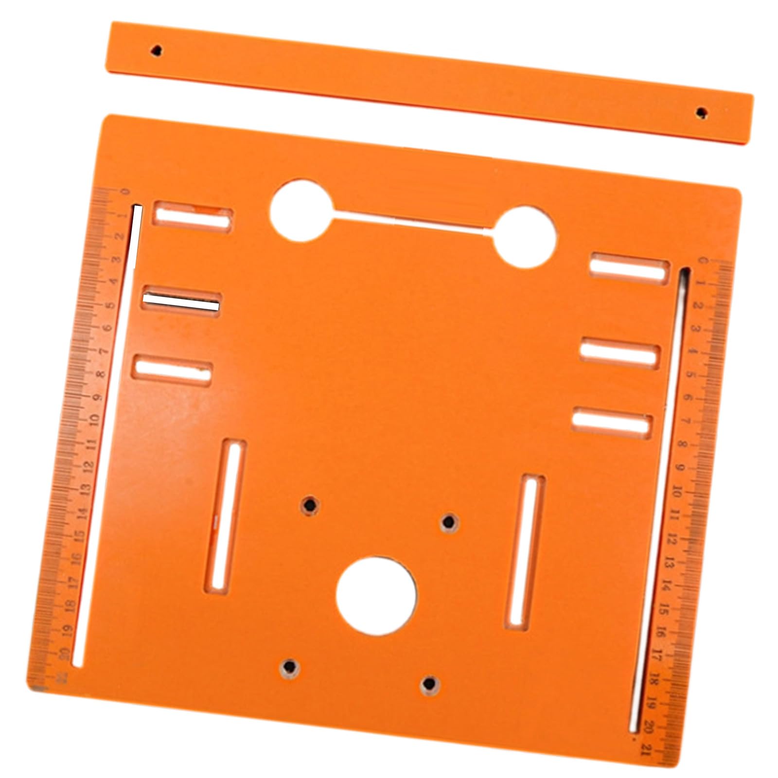 Measuring Guide Base Plate Set with Slot Cutting and Guide Piece for Woodworking Board Alignment Tasks Slot Cutting Plate Woodworking Board Measuring Ruler Alignment Tool Repeatable Setup