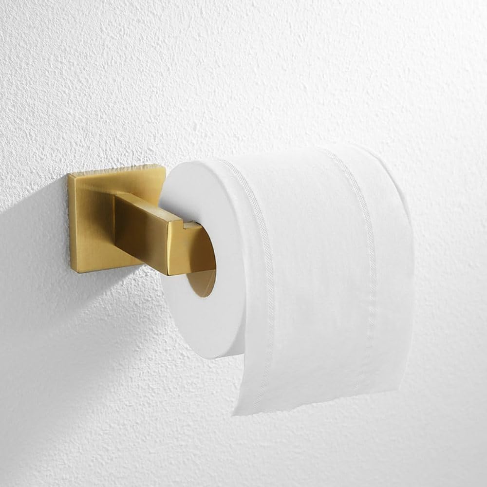 Juego de toallero y portarrollos de papel higiénico en bronce negro: accesorios de baño con acabado de espejo pulido, anilla para colgar albornoces, decoración elegante y duradera para el hogar.