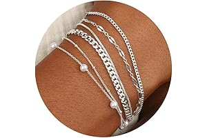 Dainty Silver Bracelets Set: Timeless Elegance for Women