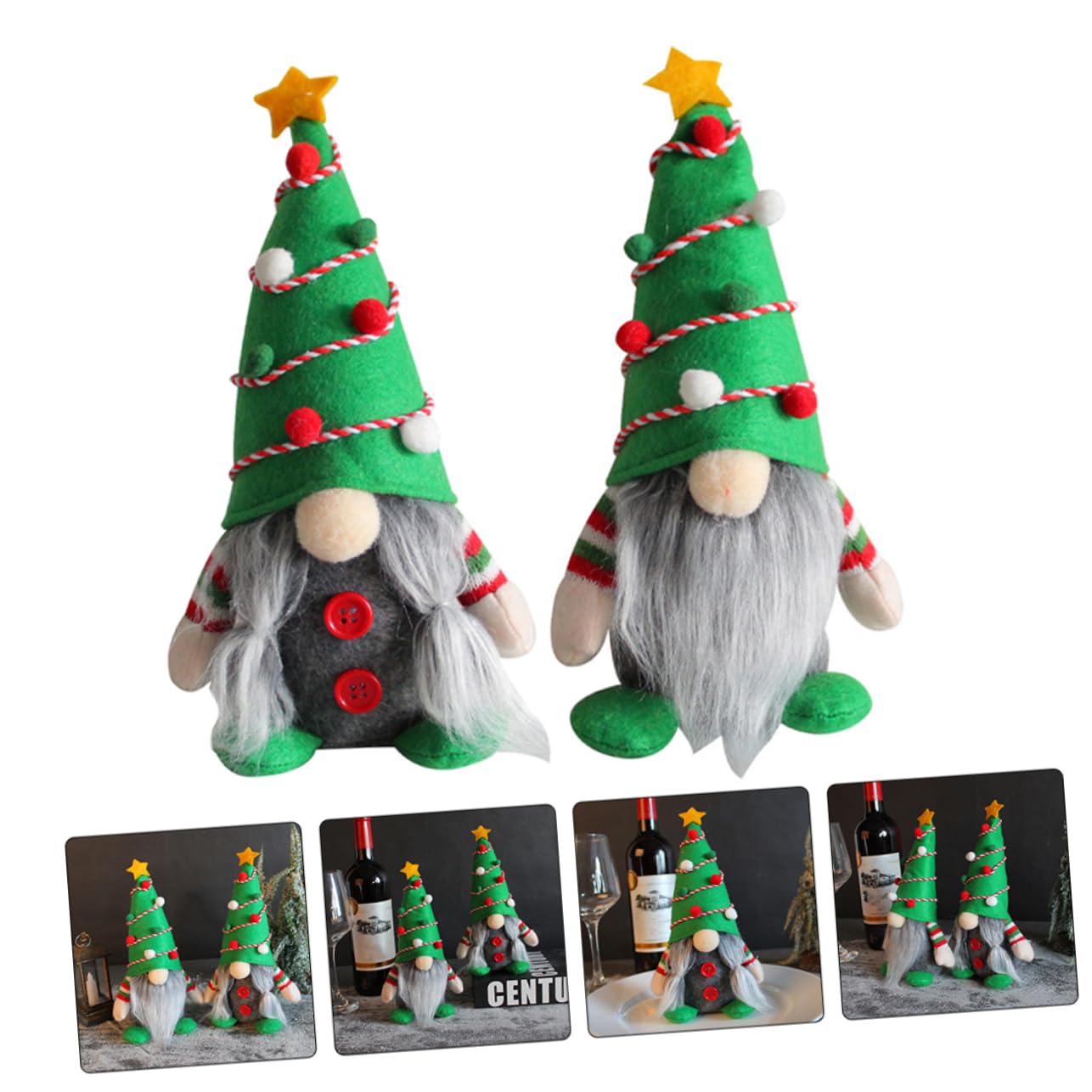 Alipis 6 Piezas De Figuras De De Peluche De Navidad Sin Rostro De Papá Noel Figura Sueca De Nisse Muñeca De Felpa Muñeca Sueca Coleccionable Adorno De De