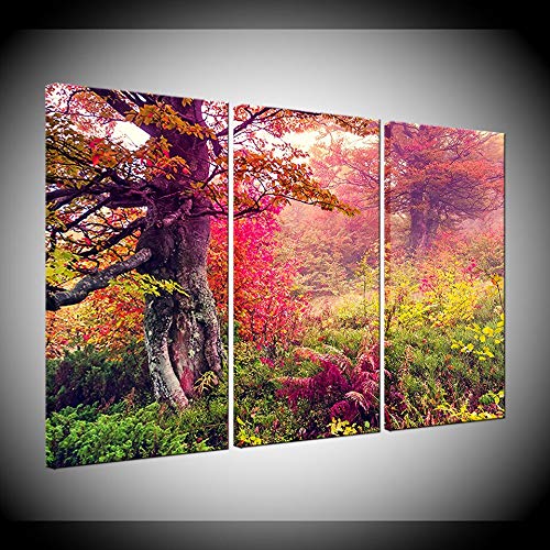 Tableau sur toile paysage de rose automne, décoration murale grand salon moderne