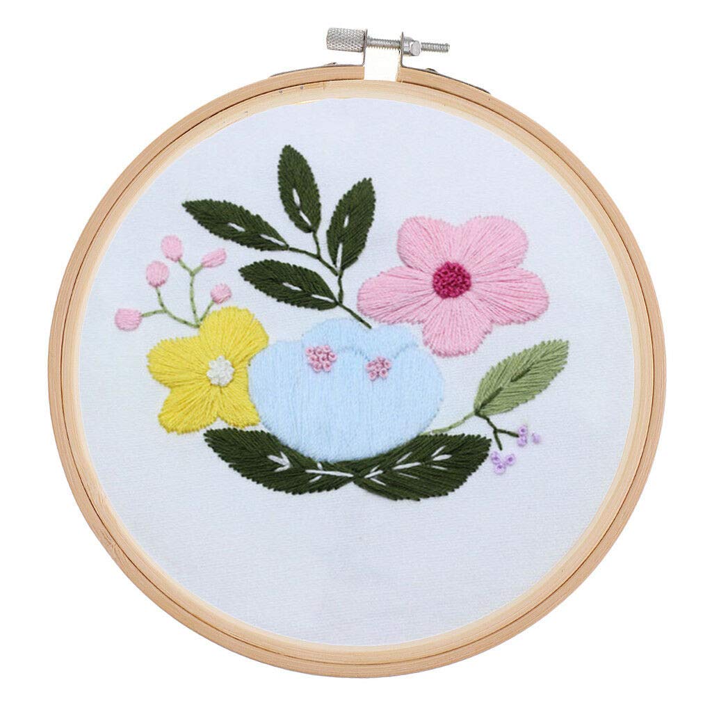 BIG BOOM® 1pc Flower Embroidery Kit Hoop Art Kit Modern Hand