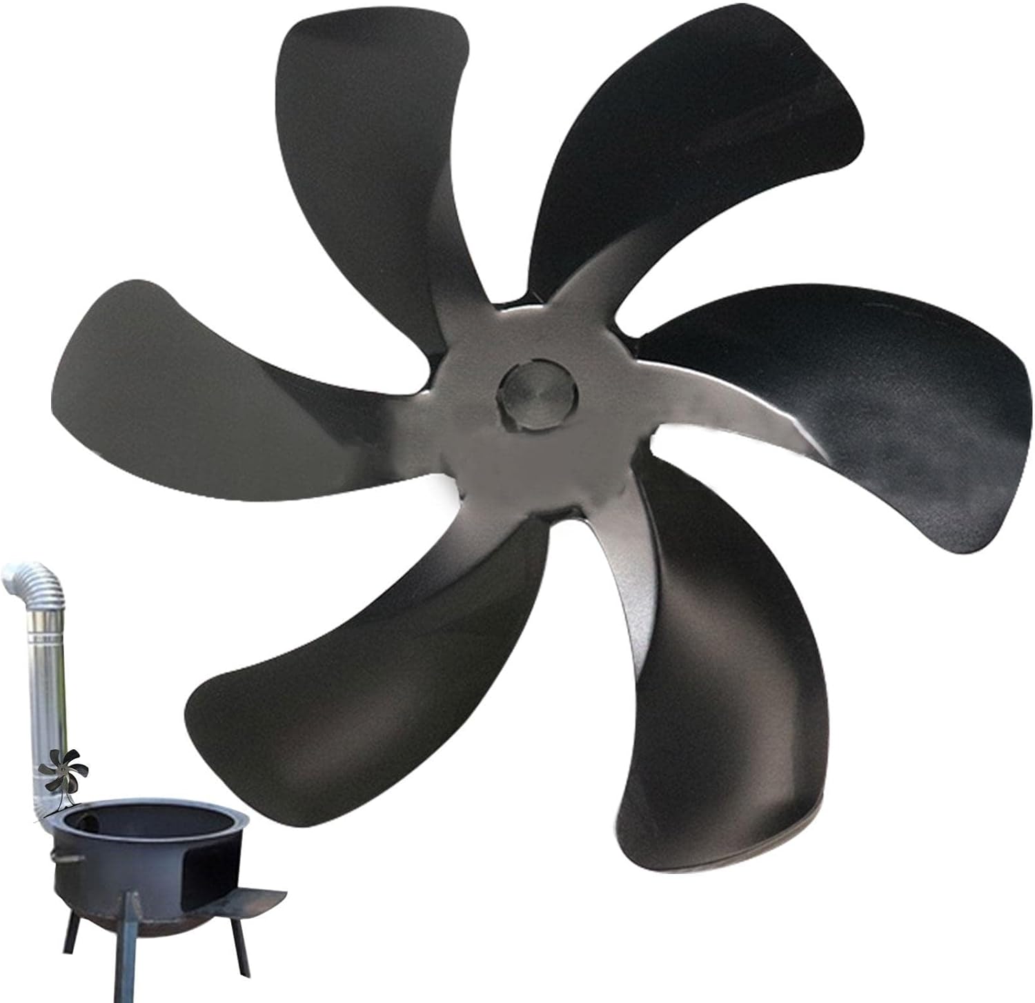 LOKOO Wood Stove Fan Blade Wood Fireplace Fan Blade