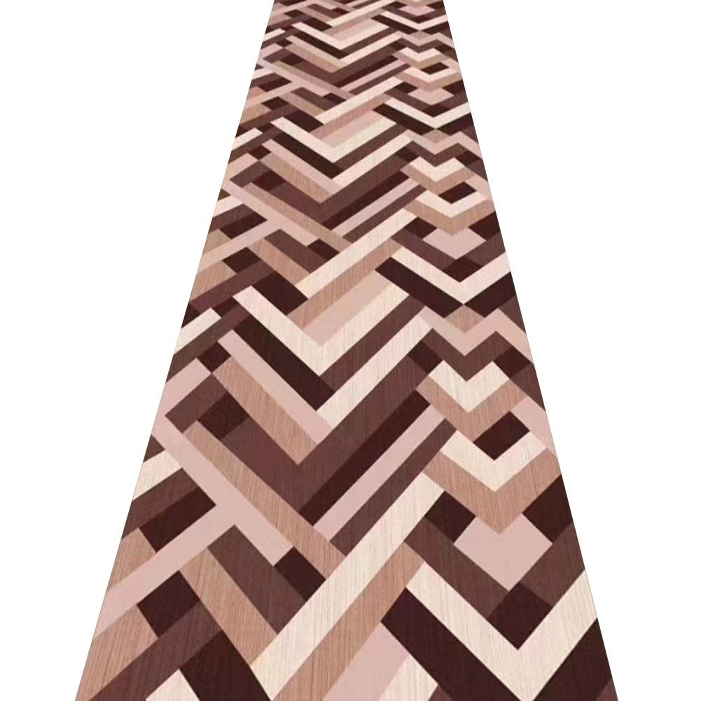 Tapis de passage de couloir marron pour protéger le sol de votre entrée