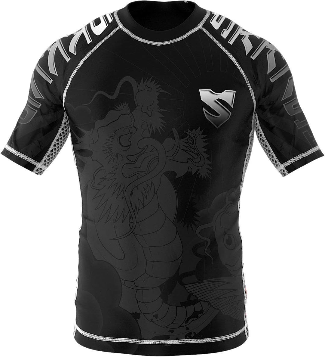 SMMASH Choker Professioneel Rashguard MMA Heren Korte Mouw Krav Maga Bjj Ufc Grappling Compressie Top Gym Training Ademend En Antibacterieel Materiaal Gemaakt In De Europese Unie