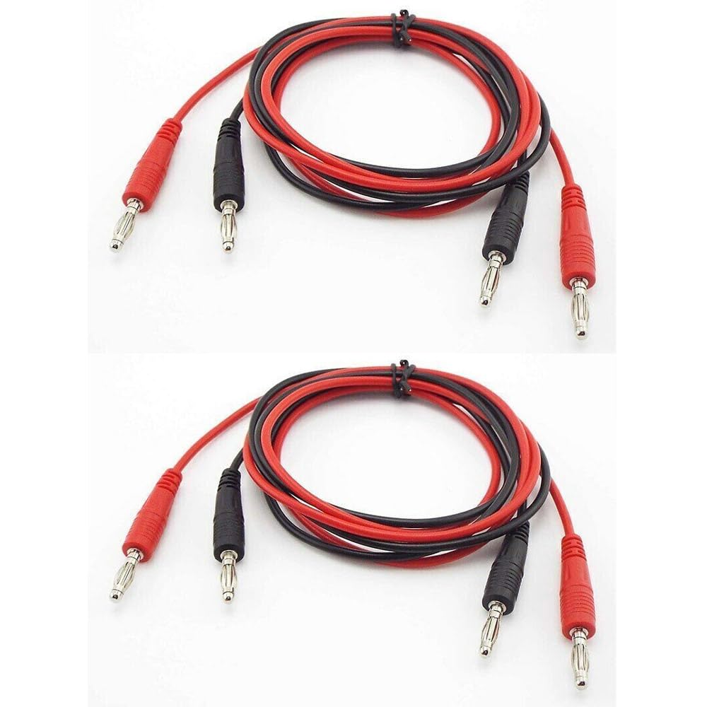 2Pair Hands-Free Multimeter Test Lead Cable Banana Plug to Test Hook Clip Probe