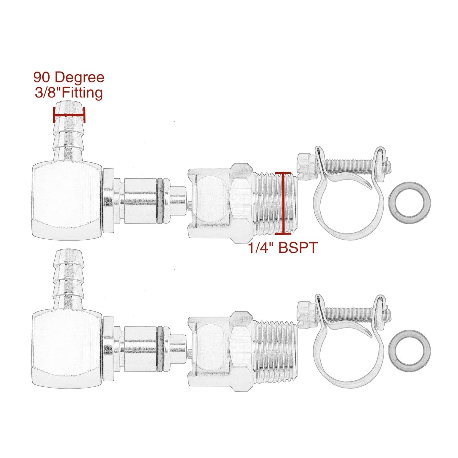 Pompe à Essence Kit De Raccord Rapide Durite D'essence Pour Ducati 748/916/996/998(Silver Set D)