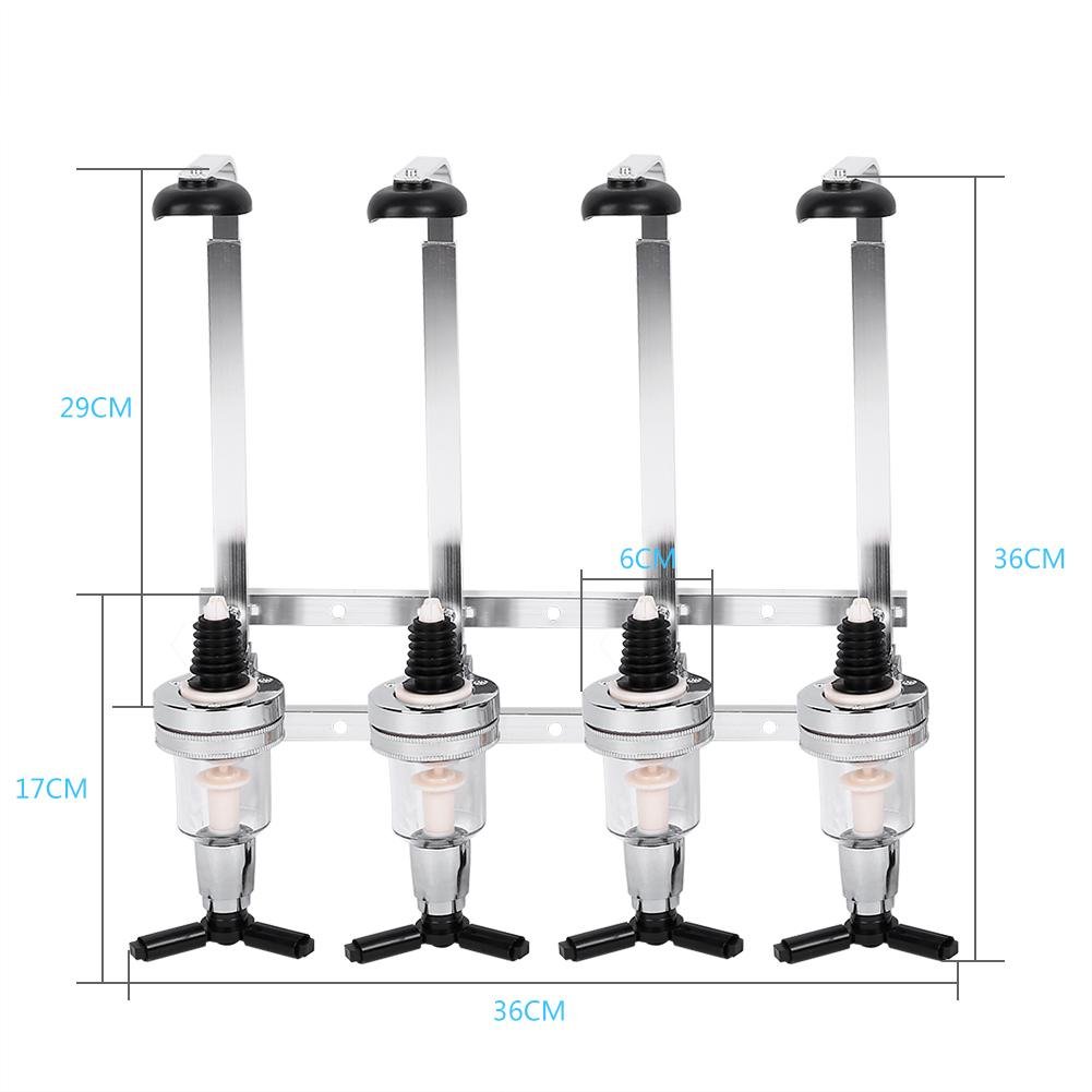 Dispensador de Botellas de Vino Montado en Pared, Soporte para Botellas con Acabado Cromado, Dispensador de Licor y Bebidas Alcohólicas