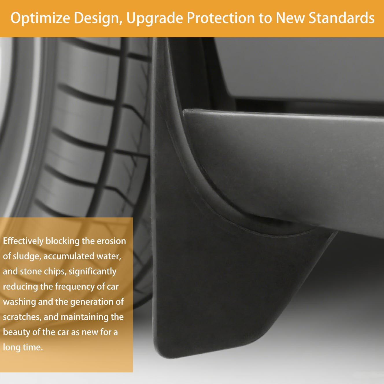 Mud Flaps for Tesla Model Y Juniper Accessories 2026 2025, Mud Guards for Tesla Model Y Juniper, TPE All-Weather Protection Mud Flaps [Protect Paint, No Drilling Required] Black (Set of 4) - Image 4