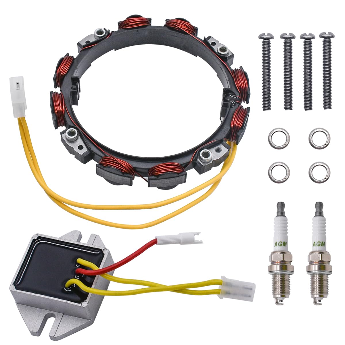 Rebuiman 592830 Alternator Fit for Briggs & Stratton 394890 393374 691185 696458, for John Deere GT235 L120 LT166 Lawn Mower-image-42