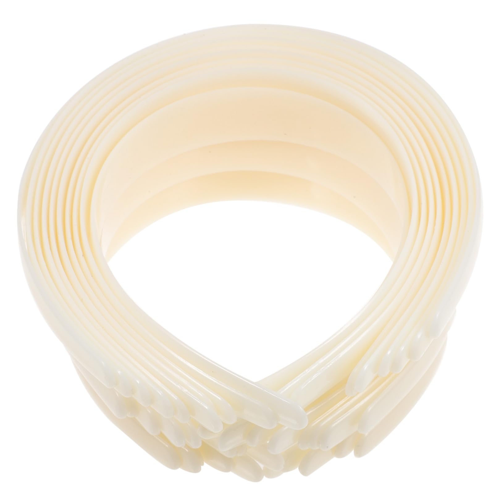 VICASKY Cerchietti per tenere i capelli in ordine in Plastica per Chioma Donna Bianco 2,5 CM senza Denti 50 Pezzi Fasce Semplici per Impiego Quotidiano