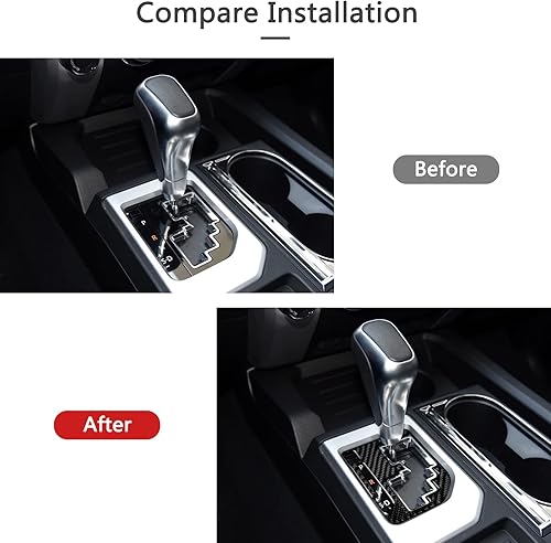 Miniatura 3 de Bilisin Decoración de fibra de carbono compatible con Toyota Central Control Panel de cambio de marco, accesorios interiores para Toyota Tundra 2014