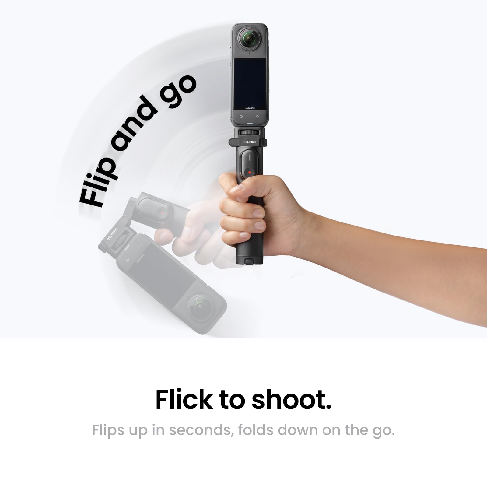 Insta360 Foldable 2-in-1 Selfie Stick, Remote Kit (1/4
