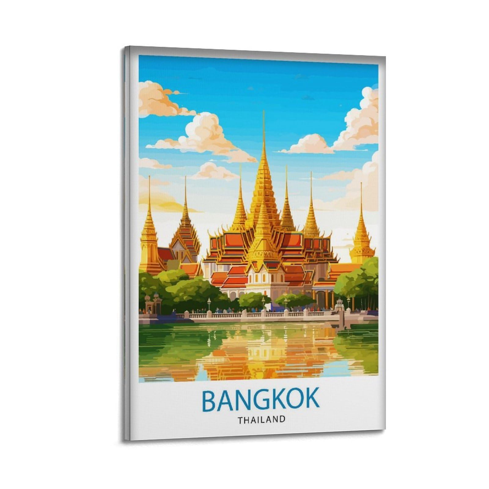 xiaoxiaoshen Bangkok Thailand Travel Gift for Thai Canvas Poster Wall Art Prints Room Aesthetic Murals Bedroom And Living Decorations 20x30inch(50x75cm)