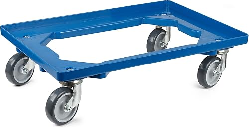 Socle Roulant Bleu pour caisses Euro 600 x 400 mm GERSO