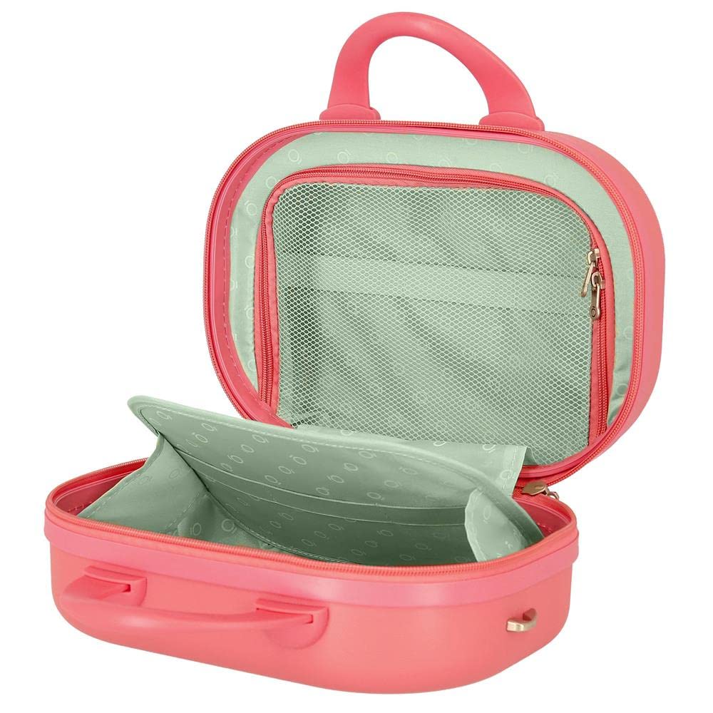 Enso Ciao Bella Neceser Adaptable Obudowa na messenger Różowy 29x21x15 cms Sztywny ABS 9,14L 0,8 kg, Różowy, Talla única, kosmetyczka z paskiem na ramię