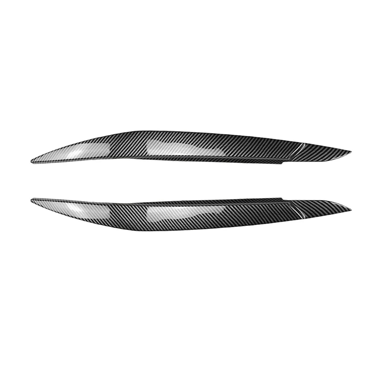 Naklejka na przednie reflektory samochodowe, osłona reflektora, Compatible With X6 E71 z lat 2008-2014, połysk, czarny, włókno węglowe, wykończenie powiek ABS(Carbon Look)