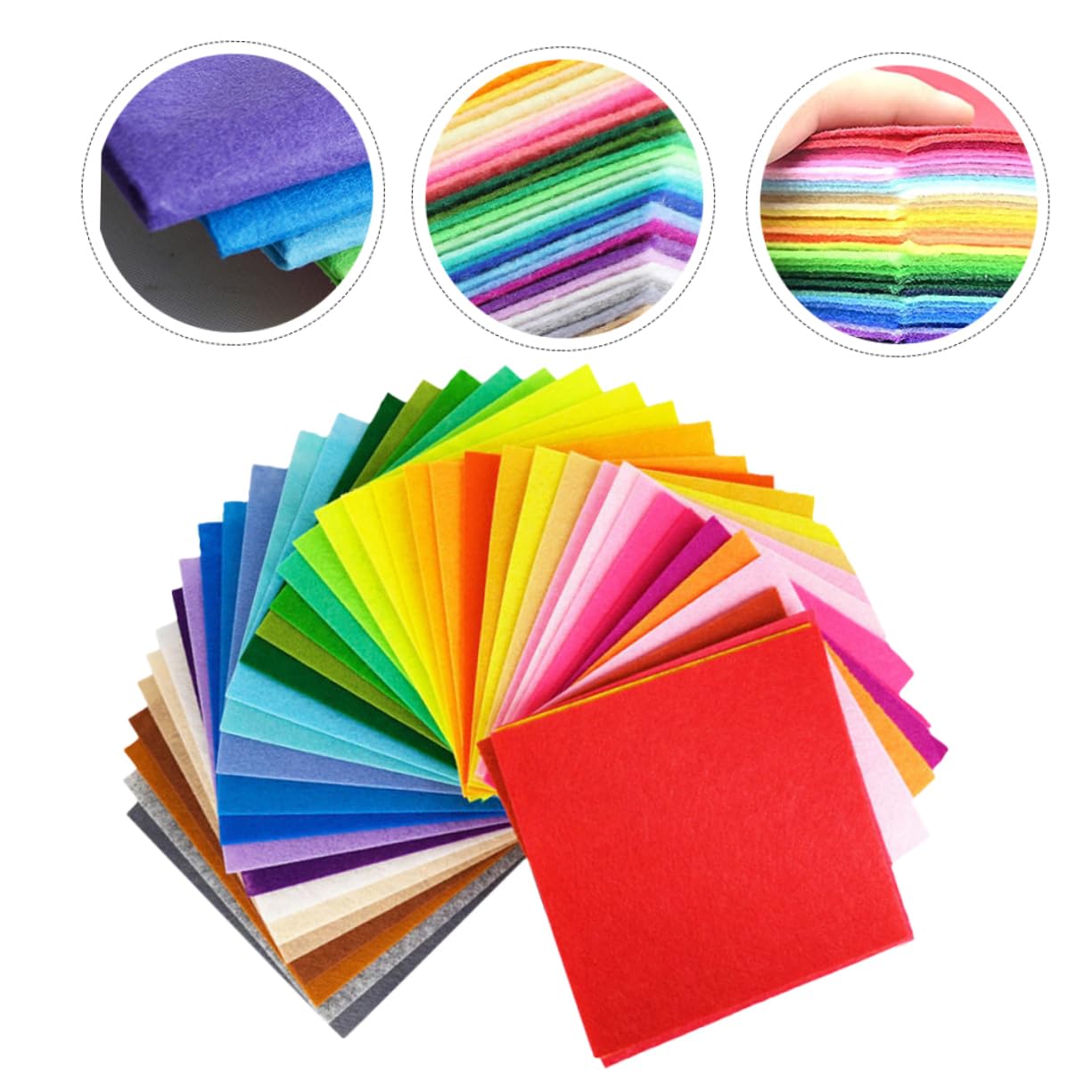 Tofficu 2 Sätze Filzstoff Selber Machen Felt Board DIY Filzstoff Handgemachte Bastelmaterialien Bastel-Patchwork Polsterstoff Stickerei-Stoff Filzmaterial DIY -versorgung 40 Stück * 2
