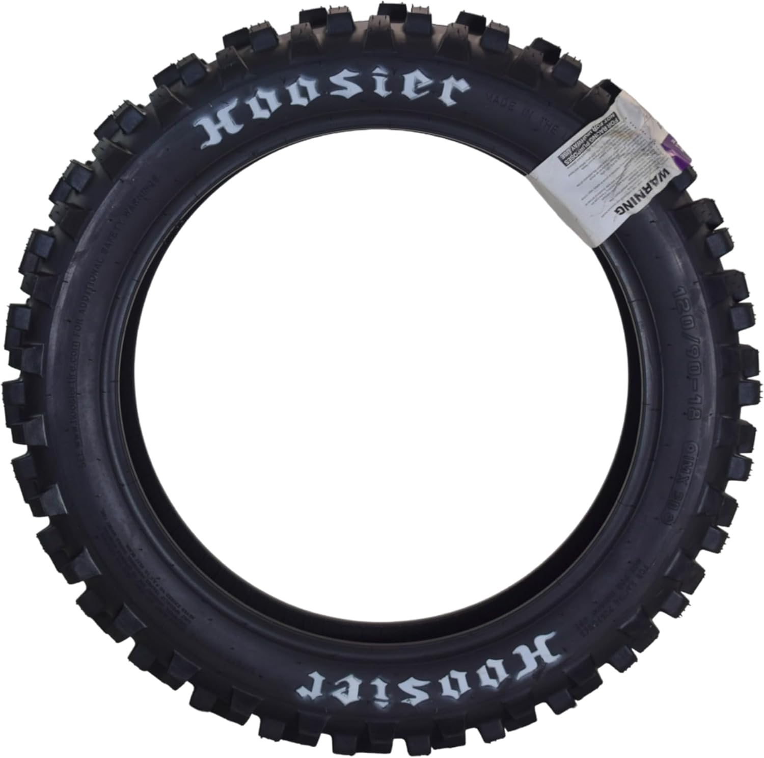 Hoosier Racing Tire 120/90-18 IMX30 Dirt Bike Rear Tube Type Tire Ideal for 250, 450cc Bikes with Hoosier Keychain