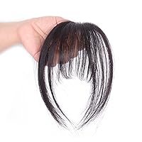 Vista 1 de Flequillo con clip en flequillo, flequillo 3D, clip de cabello realista, extensiones de cabello humano para mujer, extensiones de cabello para uso