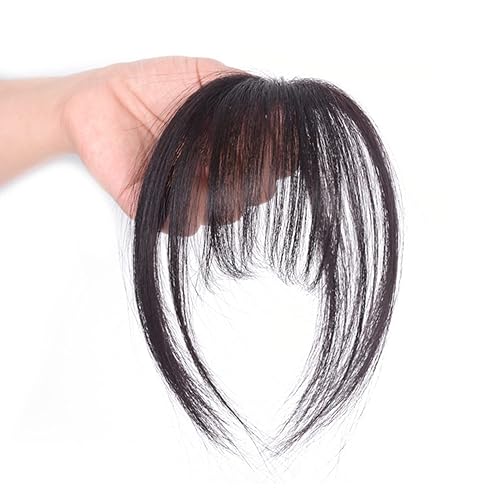 Flequillo con clip en flequillo, flequillo 3D, clip de cabello realista, extensiones de cabello humano para mujer, extensiones de cabello para uso