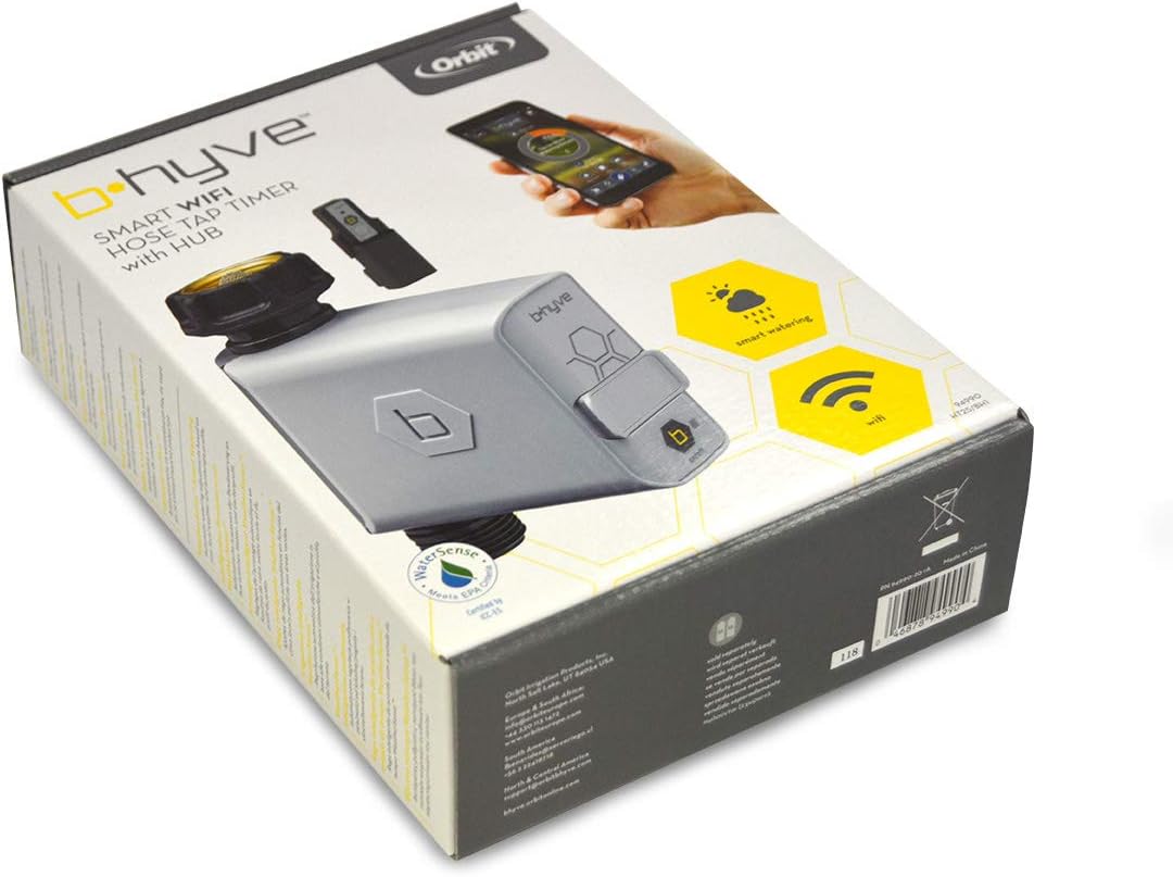 B-hyve app main screen with watering status