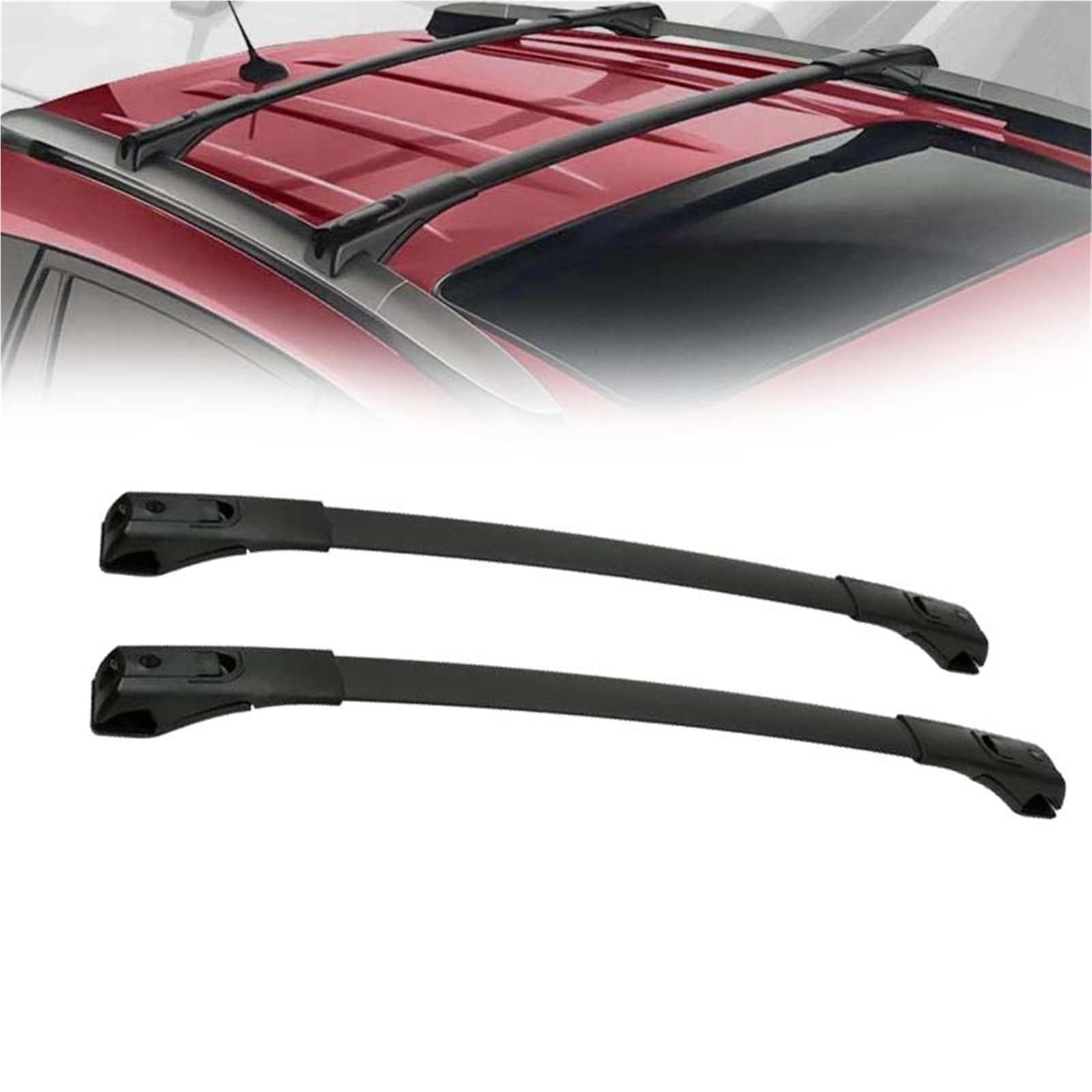 Barres de toit transversales alu noir Toyota RAV4 2013 2014 2015 2016 2017 2018 galerie