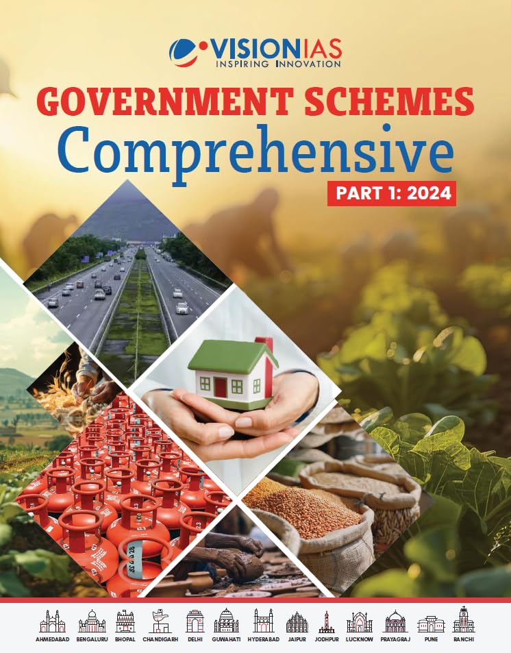 Vision IAS Government Schemes Comprehensive Part-1 2024, Photocopy B/W, 140 Pages