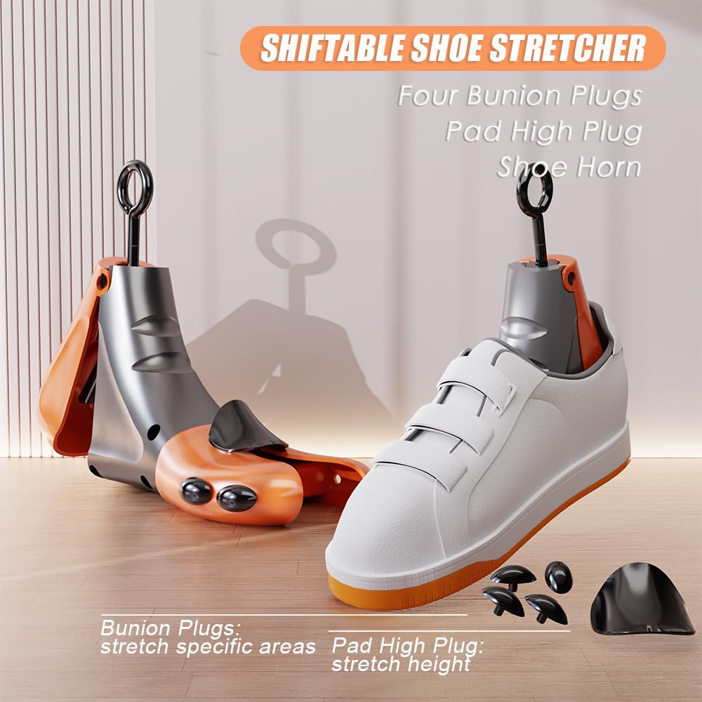 Estirador de zapatos para hombres y mujeres, ancho ajustable, expansor de zapatos, pies anchos (1 unidad)
