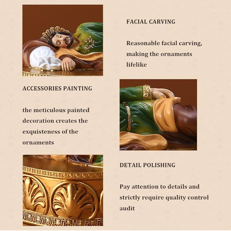 眠れる聖ヨセフ　像 Amazon.co.jp: 8インチ 眠っている聖ヨセフの像 | ベッドの