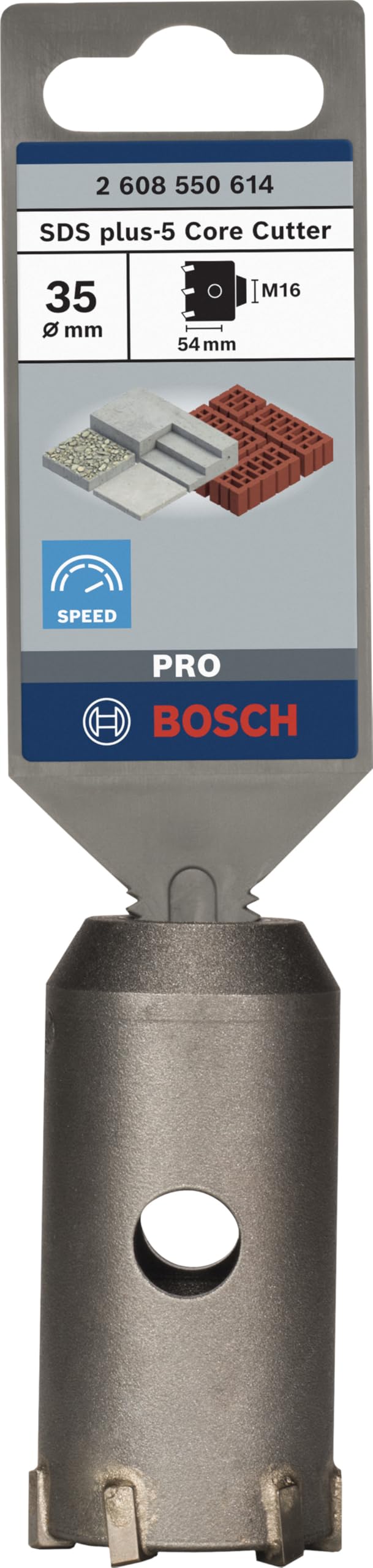 Bosch 1x PRO SDS plus-5 Core Cutter (pour Béton, Briques silicocalcaires, Ø 35 mm, Professional Accessoire Marteau burineur)