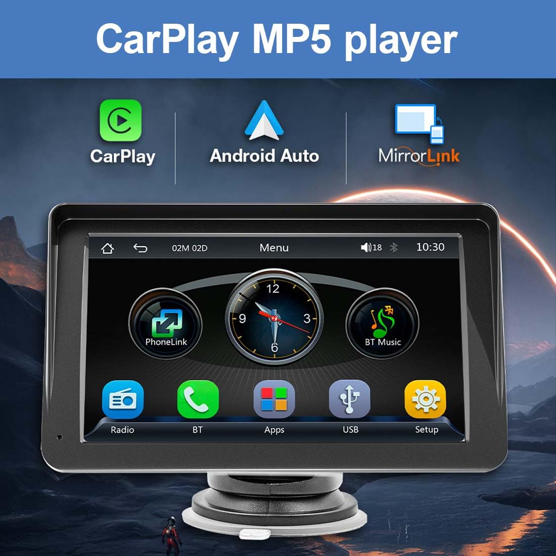 NHQZ GPS Auto,GPS Navigatore Satellitare,Navigatore per Camion,7 Pollici Touchsceen,con Avviso Guida vocale,Chiamata Bluetooth,Uscita Wireless FM,Multilingue,per Auto Camion