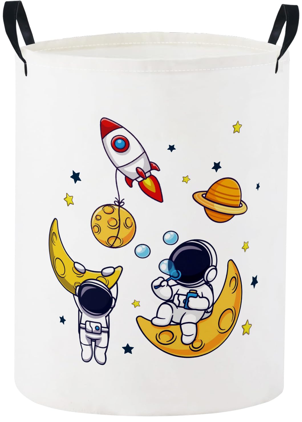 Baby Laundry Basket Baby Nursery Hamper Kids Laundry Basket Toy Storage Bin for Boys Room Decor Gift Baskets for Bedroom Bathroom(Astronaut)