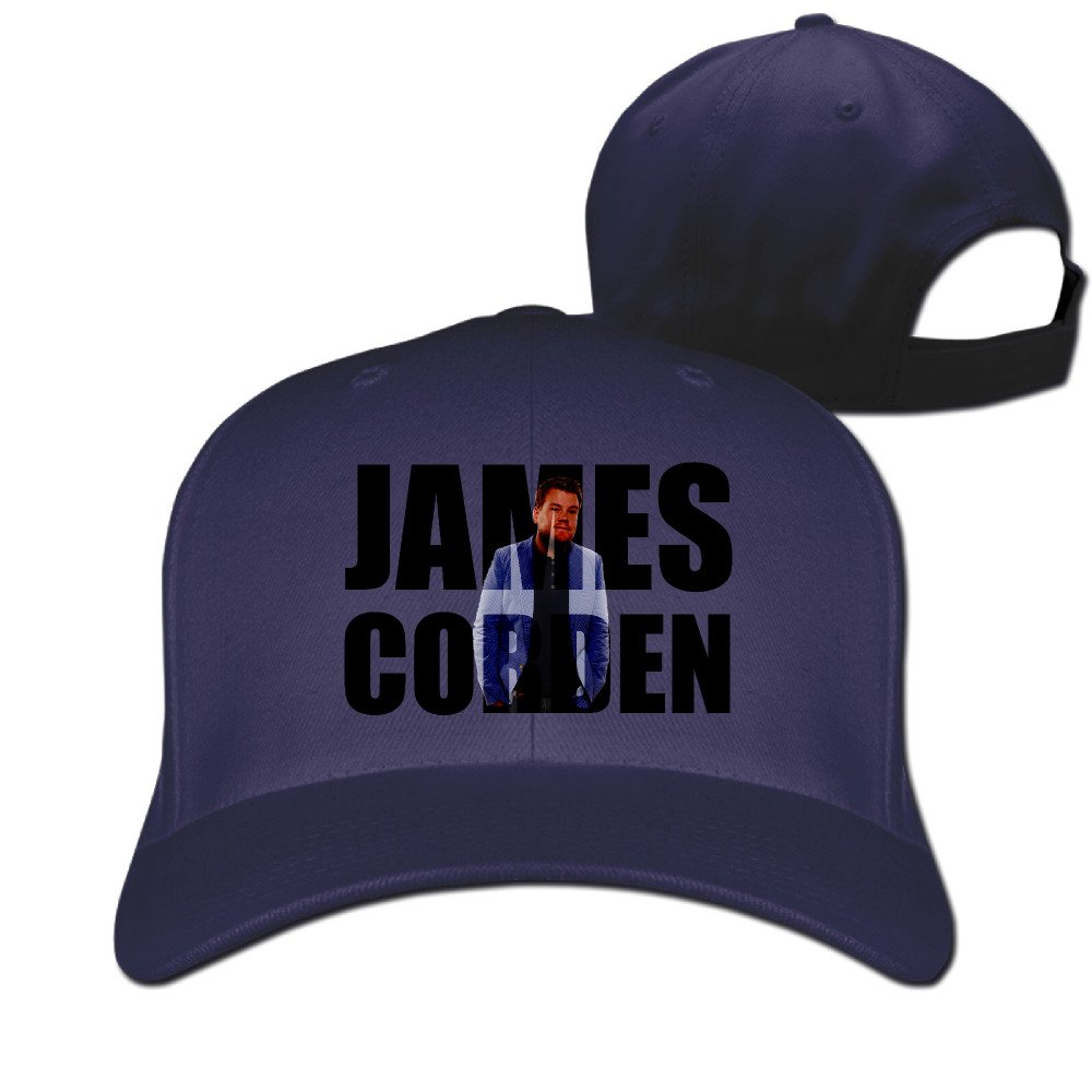 YUVIA For Men Women Baseball-caps Peak Cap James Corden Hat Caps Black