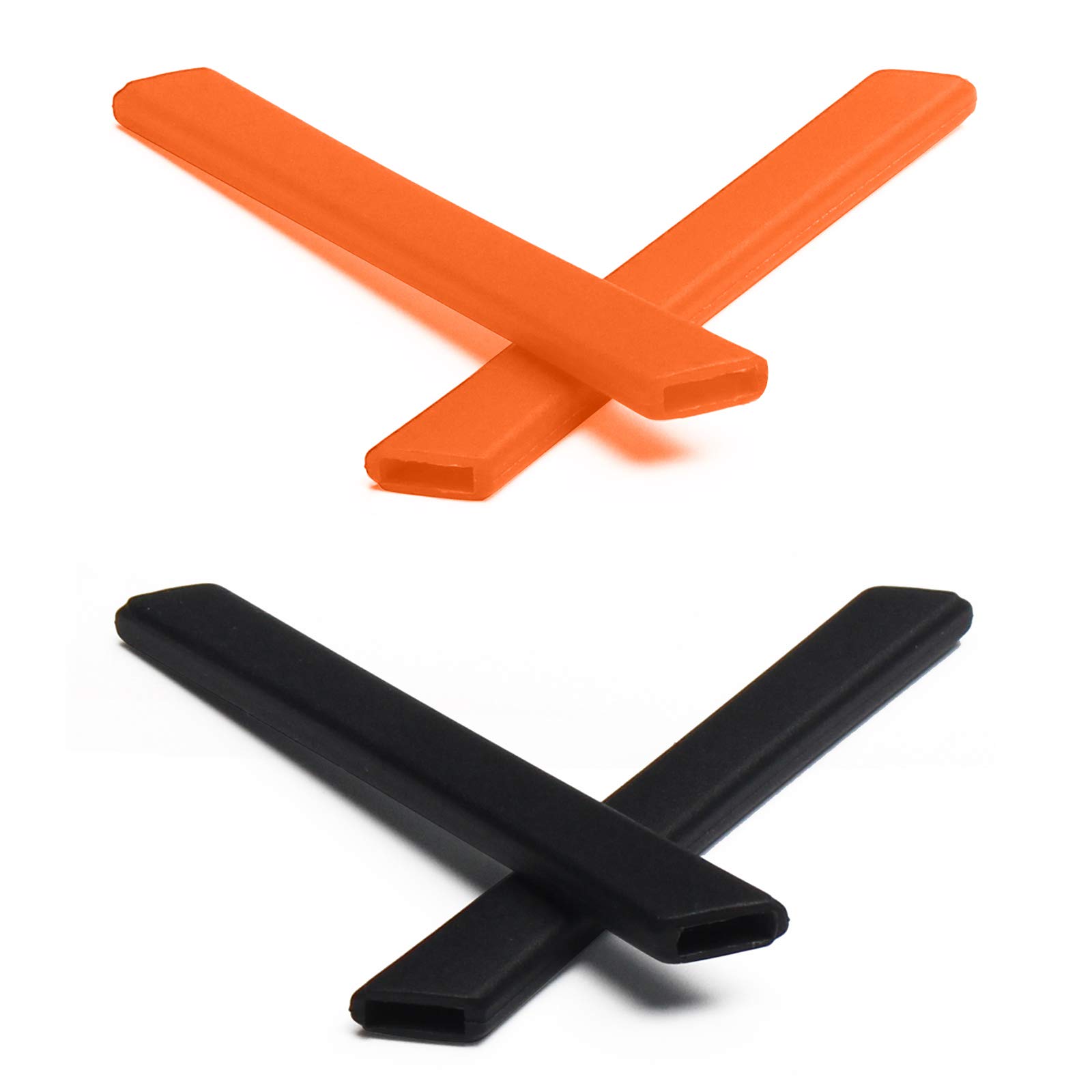 Mryok 2 Pair Replacement Earsocks Kits for Oakley Straight Jacket 2007 - Orange & Black