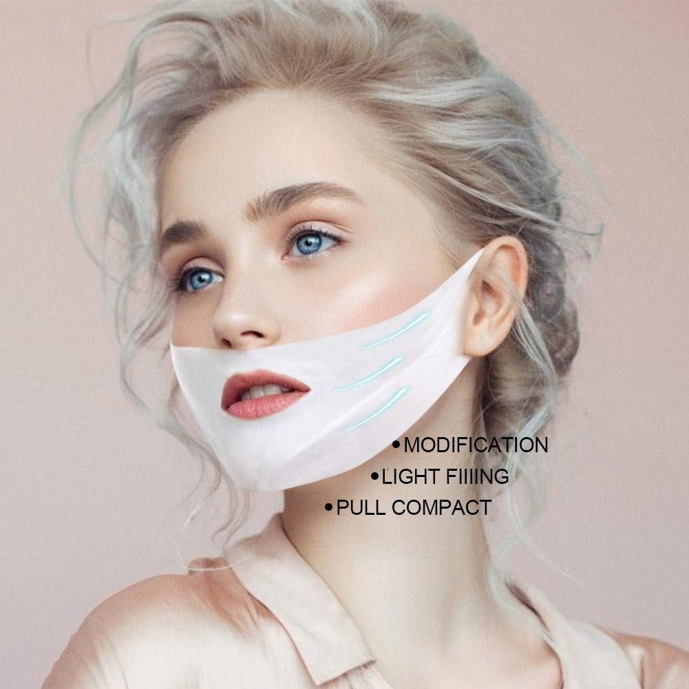 Maschera a V per il viso, rassodante e idratante per il sollevamento del collo e del viso, cura del viso antietà con design a V