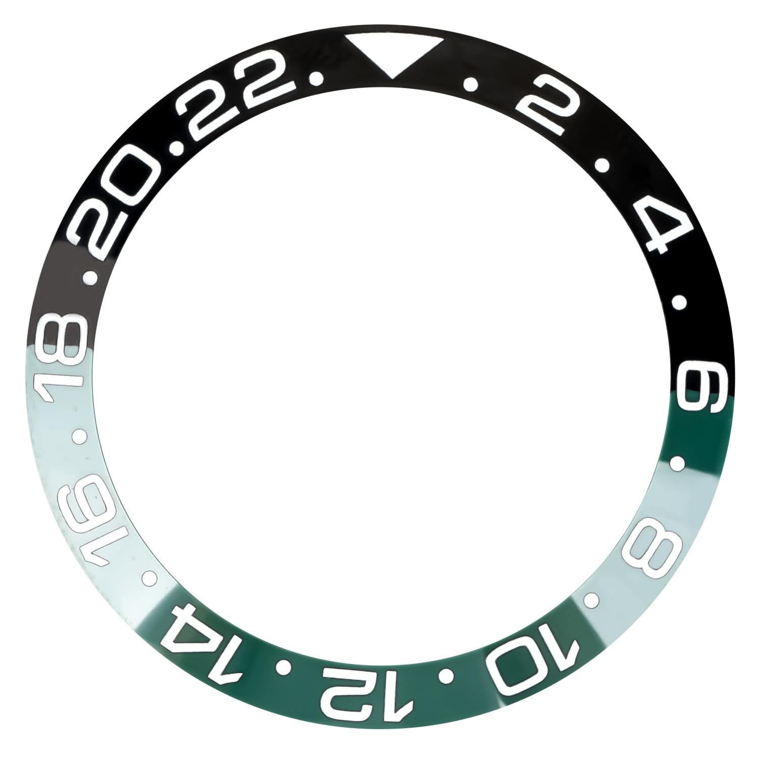 White Gold Scale Ceramic Bezel Insert Compatible with Rolex GMT Master II 116710 Watch