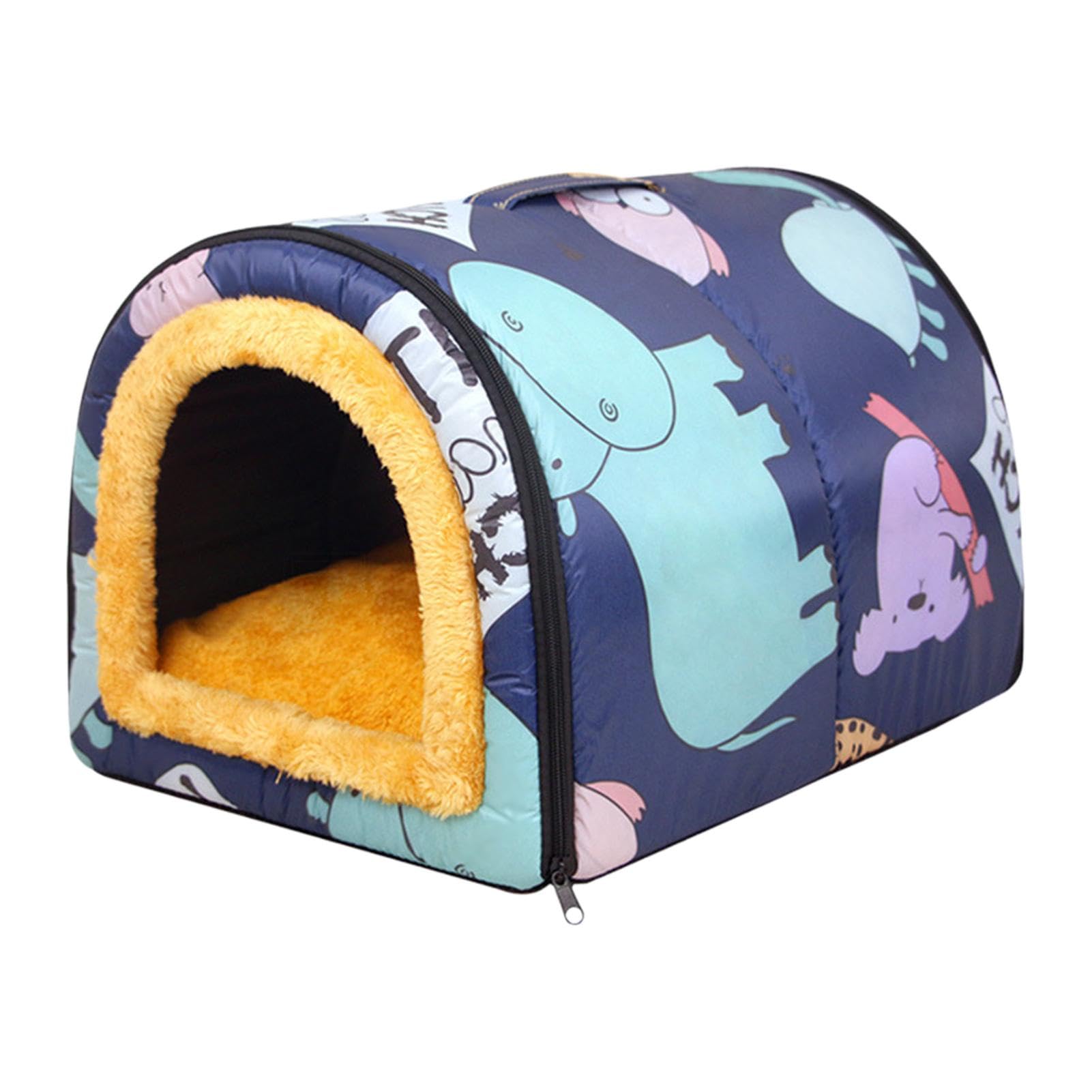 Cama tipo cueva para mascotas, refugio impermeable para gatos, tela cerrada exterior, refugio para gatos salvajes, colorida casa para gatos salvajes, cueva multifuncional de invierno para perros y