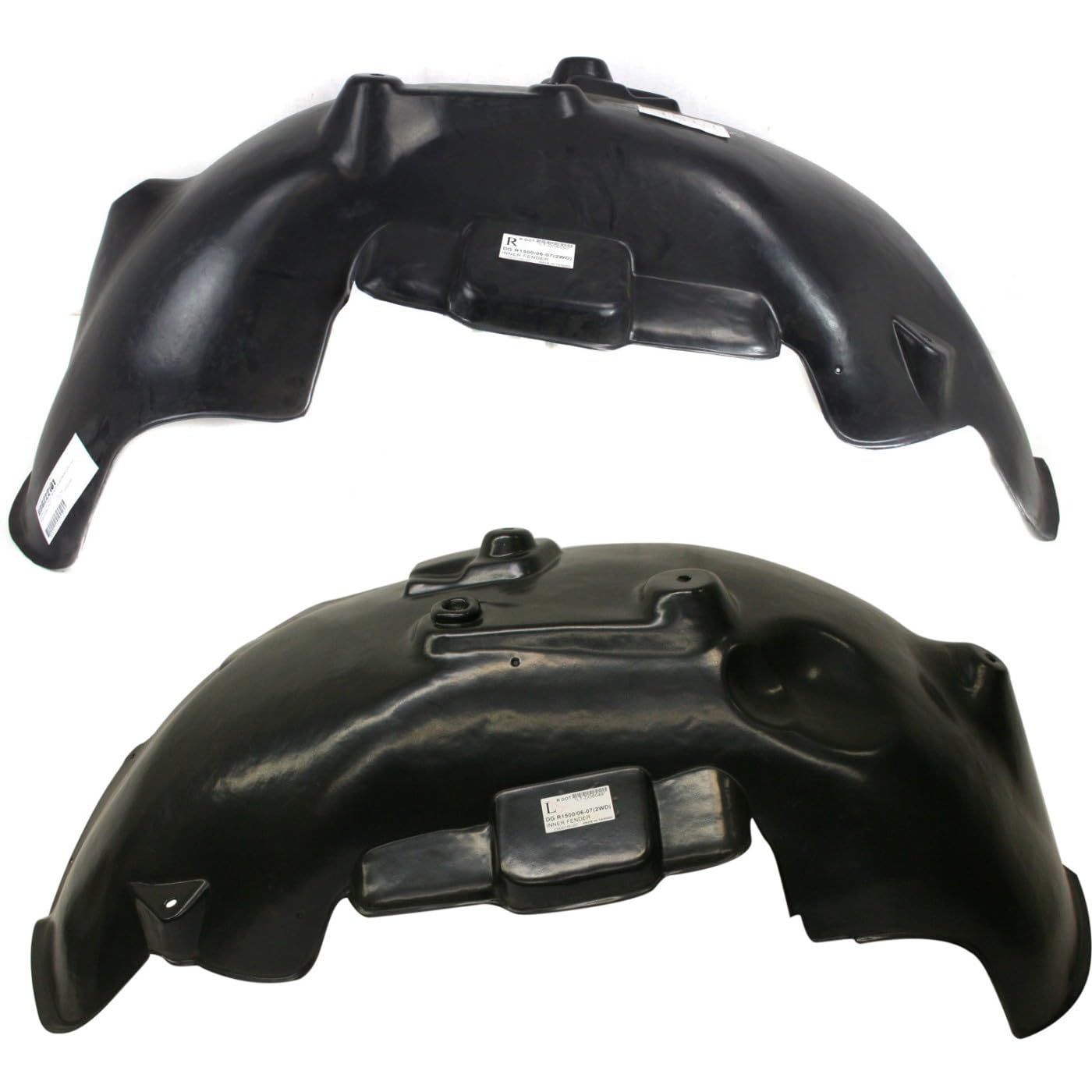 Splash Shield Fender Liners Front Inner Set of 2 For 2002-2008 Dodge Ram 1500/2003-2009 2500/2005-2009 3500 (2005-2009 RWD) Direct Replacement