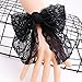 VGOODALL 3 Inch Black Lace Ribbon, 10 Yards Wide Lace Trim for Sewing Elastic Floral by Roll for Bridal Wedding Decoration DIY Sewing Craft Gift Wrapping Supply