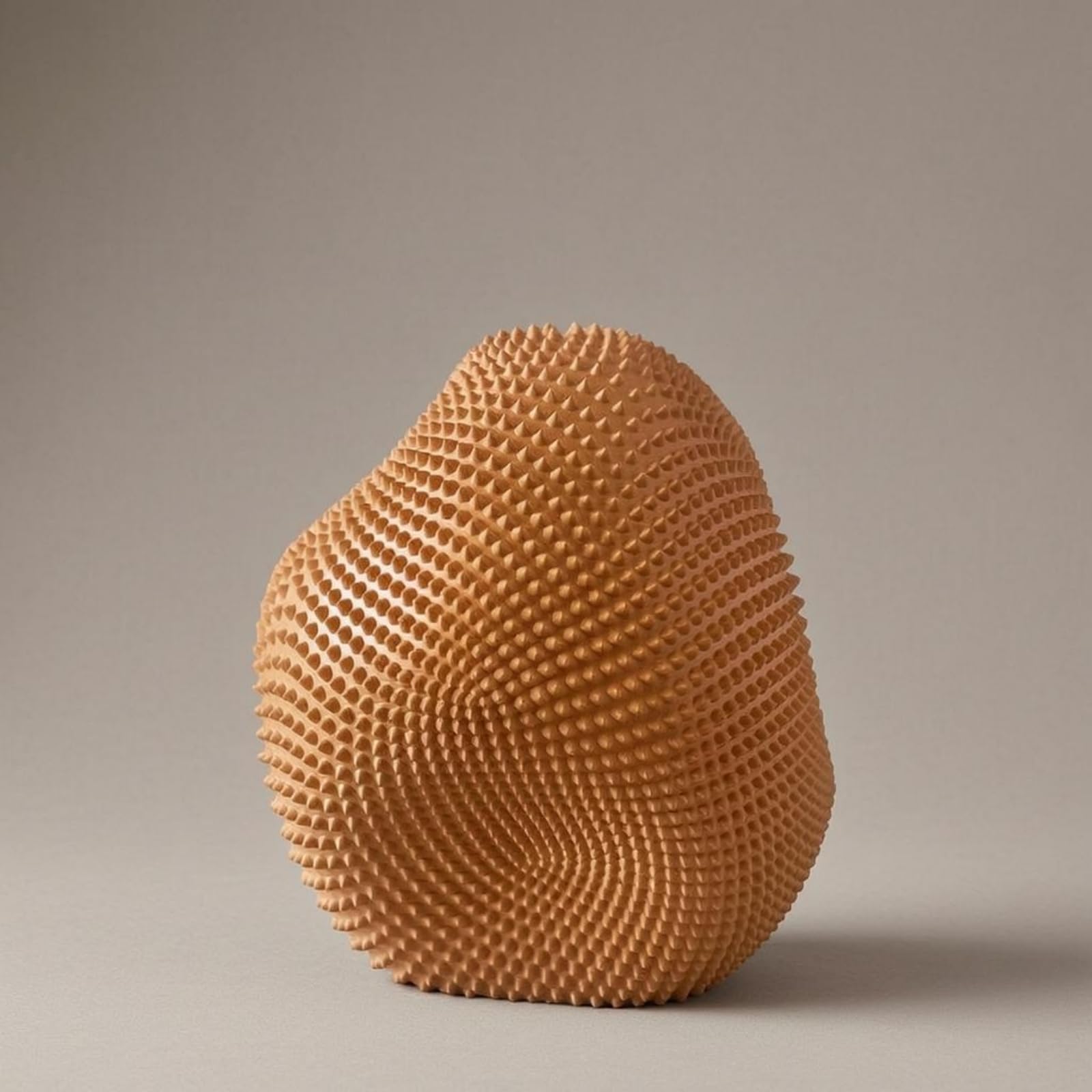 rockible Escultura de Resina Pieza Escultura Decoración con Forma Redondeada y Detalle Escultórico Que Atrae Miradas Adecuada para Repisas Vitrinas Espacios de Trabajo, Marrón Café