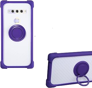 Case for TCL Plex Case Compatible with TCL Plex Phone Case PC backplane + Silicone Soft Frame Cover [360 Metal Ring, Magnetic Car Mount] CSKB-ZI